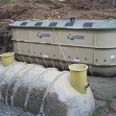 large sewage treatment plant install