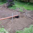 mound soakaway installation
