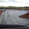 large reedbed gravel backfilling