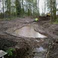 retention pond install